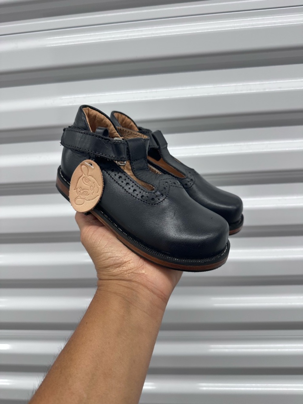 Girls Black Mary Jane Dress Shoes with Velcro Strap